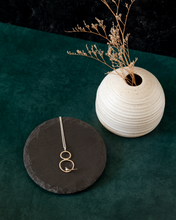 Load image into Gallery viewer, Silver Double Circle Bird Necklace