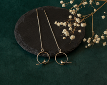 Load image into Gallery viewer, Sterling Silver Bird Threader Earrings