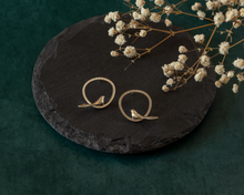 Load image into Gallery viewer, Silver Bird Stud Earrings