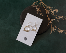 Load image into Gallery viewer, Sterling Silver Bird Hoop Earrings