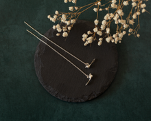 Load image into Gallery viewer, Sterling Silver Bird Threader Earrings