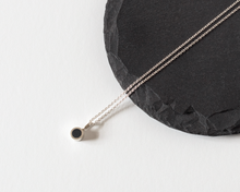 Load image into Gallery viewer, Navy Blue Resin Silver Necklace