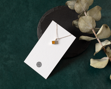 Load image into Gallery viewer, Amber Resin Sterling Silver Necklace