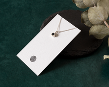 Load image into Gallery viewer, Navy Blue Resin Silver Necklace