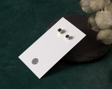 Load image into Gallery viewer, Asymmetrical Resin & Silver Stud Earrings