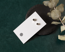 Load image into Gallery viewer, Asymmetrical Resin & Silver Stud Earrings