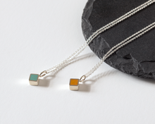 Load image into Gallery viewer, Turquoise Resin Sterling Silver Necklace