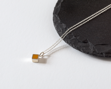 Load image into Gallery viewer, Amber Resin Sterling Silver Necklace