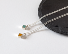 Load image into Gallery viewer, Turquoise Resin Sterling Silver Necklace