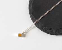 Load image into Gallery viewer, Amber Resin Sterling Silver Necklace