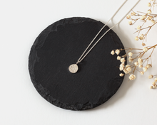 Load image into Gallery viewer, Rustic Textured Silver Pendant Necklace