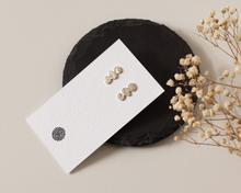 Load image into Gallery viewer, Textured Silver Stud Earrings