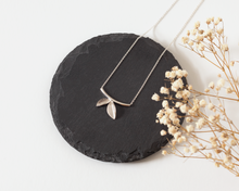 Load image into Gallery viewer, Dainty Sterling Silver Leaf Necklace