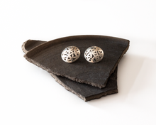 Load image into Gallery viewer, Handmade Domed Silver Stud Earrings