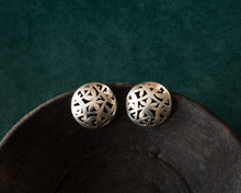 Load image into Gallery viewer, Handmade Domed Silver Stud Earrings