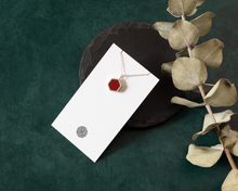 Load image into Gallery viewer, Red Resin Silver Hexagon Necklace