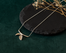 Load image into Gallery viewer, Dainty Sterling Silver Leaf Necklace