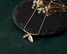 Load image into Gallery viewer, Dainty Sterling Silver Leaf Necklace