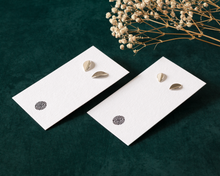 Load image into Gallery viewer, Sterling Silver Leaf Stud Earrings