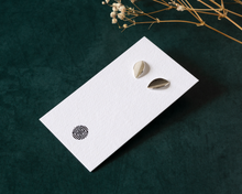 Load image into Gallery viewer, Sterling Silver Leaf Stud Earrings