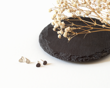 Load image into Gallery viewer, Small Textured Silver Stud Earrings