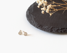 Load image into Gallery viewer, Small Textured Silver Stud Earrings