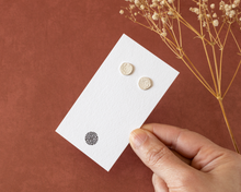 Load image into Gallery viewer, Sterling Silver Textured Stud Earrings