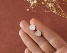 Load image into Gallery viewer, Sterling Silver Textured Stud Earrings