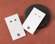 Load image into Gallery viewer, Small Textured Silver Stud Earrings