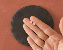 Load image into Gallery viewer, Small Textured Silver Stud Earrings