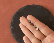 Load image into Gallery viewer, Small Textured Silver Stud Earrings