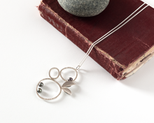 Load image into Gallery viewer, Floral Silver Necklace with Freshwater Pearls
