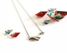 Load image into Gallery viewer, Sterling Silver Whale Necklace