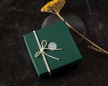 Load image into Gallery viewer, Dark Green Resin & Silver Hexagon Earrings