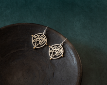 Load image into Gallery viewer, Silver & Brass Pomegranate Earrings