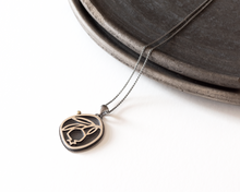 Load image into Gallery viewer, Oxidized Silver Pomegranate Necklace