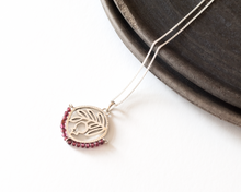 Load image into Gallery viewer, Silver & Garnet Pomegranate Necklace