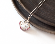 Load image into Gallery viewer, Silver & Garnet Pomegranate Necklace