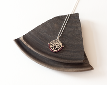 Load image into Gallery viewer, Silver & Garnet Pomegranate Necklace