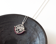 Load image into Gallery viewer, Silver & Garnet Pomegranate Necklace