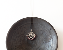 Load image into Gallery viewer, Silver & Garnet Pomegranate Necklace