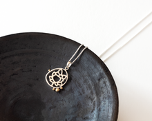 Load image into Gallery viewer, Silver & Brass Grains Lotus Necklace