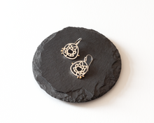 Load image into Gallery viewer, Sterling Silver Lotus Earrings