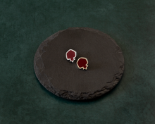 Load image into Gallery viewer, Sterling Silver Pomegranate Stud Earrings
