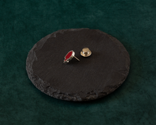 Load image into Gallery viewer, Silver & Resin Pomegranate Pin Brooch