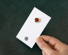 Load image into Gallery viewer, Silver & Resin Pomegranate Pin Brooch