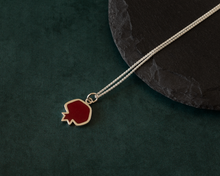 Load image into Gallery viewer, Silver & Resin Pomegranate Necklace