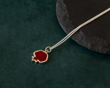 Load image into Gallery viewer, Silver & Resin Pomegranate Necklace