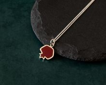Load image into Gallery viewer, Silver & Resin Pomegranate Necklace