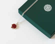 Load image into Gallery viewer, Silver & Resin Pomegranate Necklace